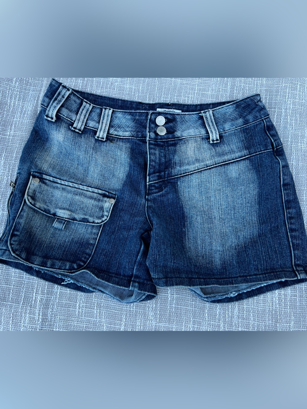 Cato Women's Faded Blue Denim Shorts